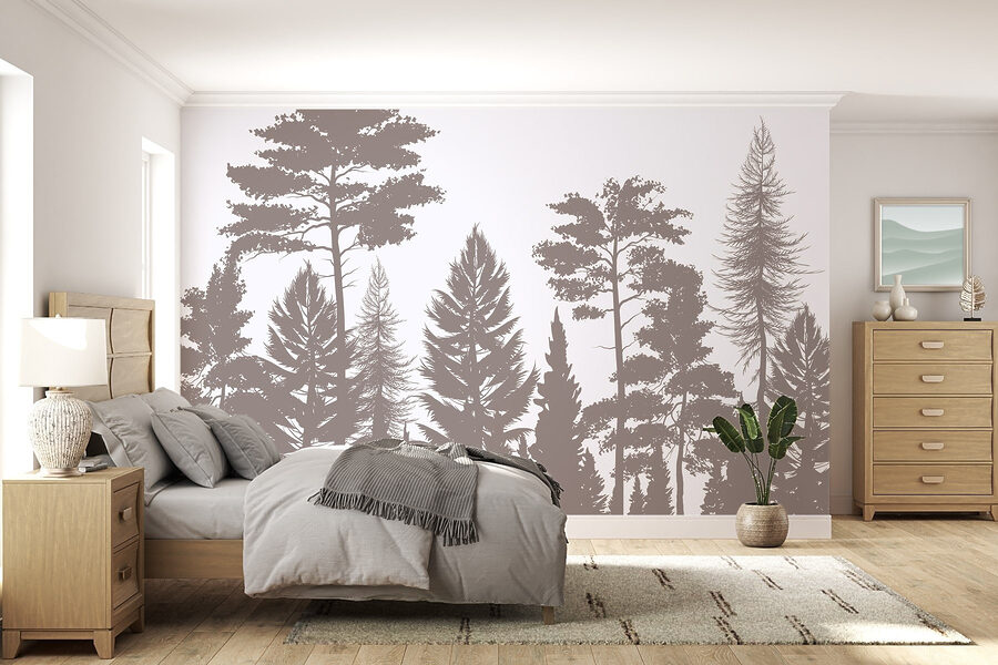 Gruppe von Bäumen in einem Wald