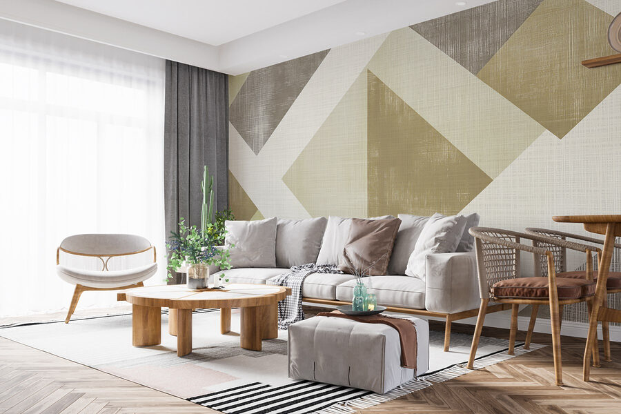 Fototapeten Abstrakte geometrische Formen und Texturen. – Bild 4