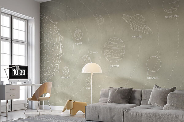 Diagramm der Planeten und ihrer Namen Diagramm der Planeten und ihrer Namen