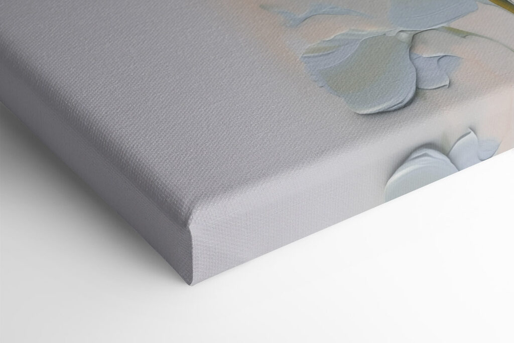 Painting of flowers on a white surface Painting of flowers on a white surface