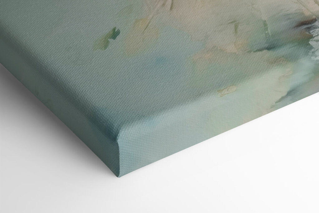 Painting of flowers on a canvas