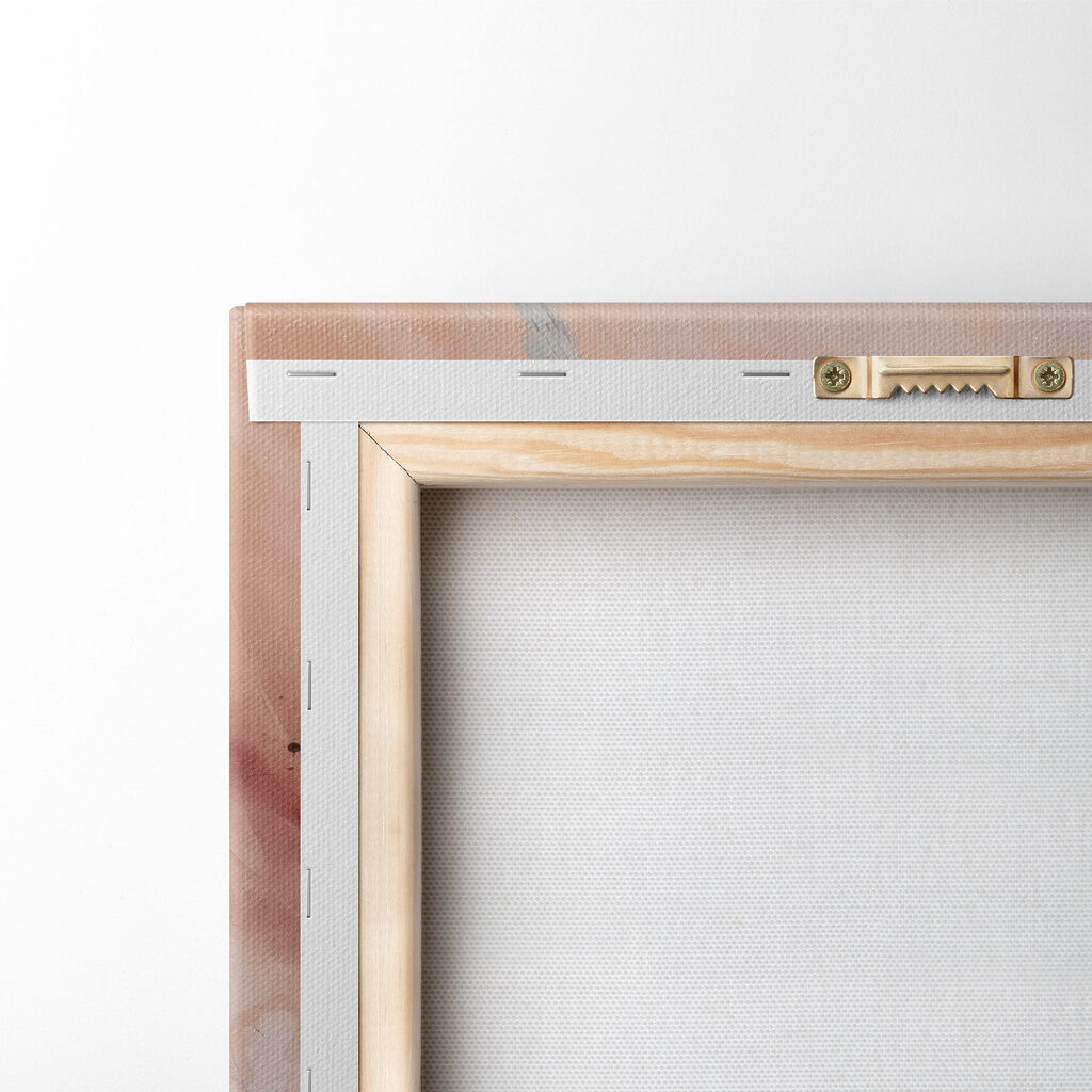 Painting of flowers on a canvas