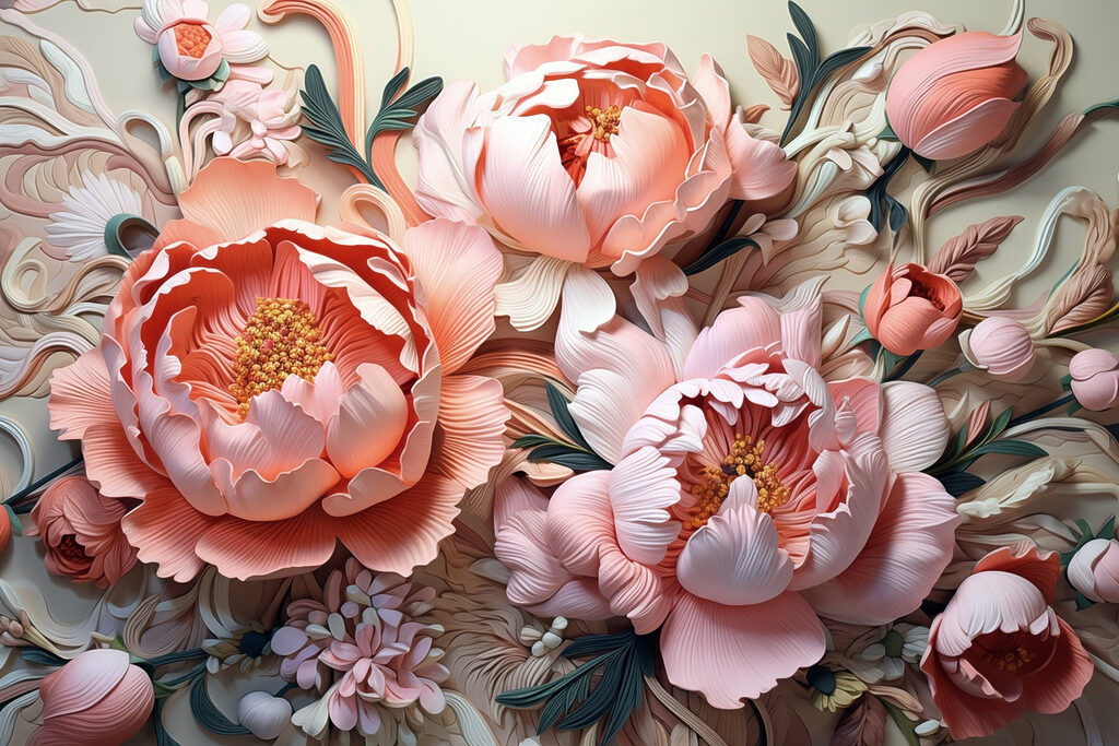 Floral elegance in soft hues Floral elegance in soft hues