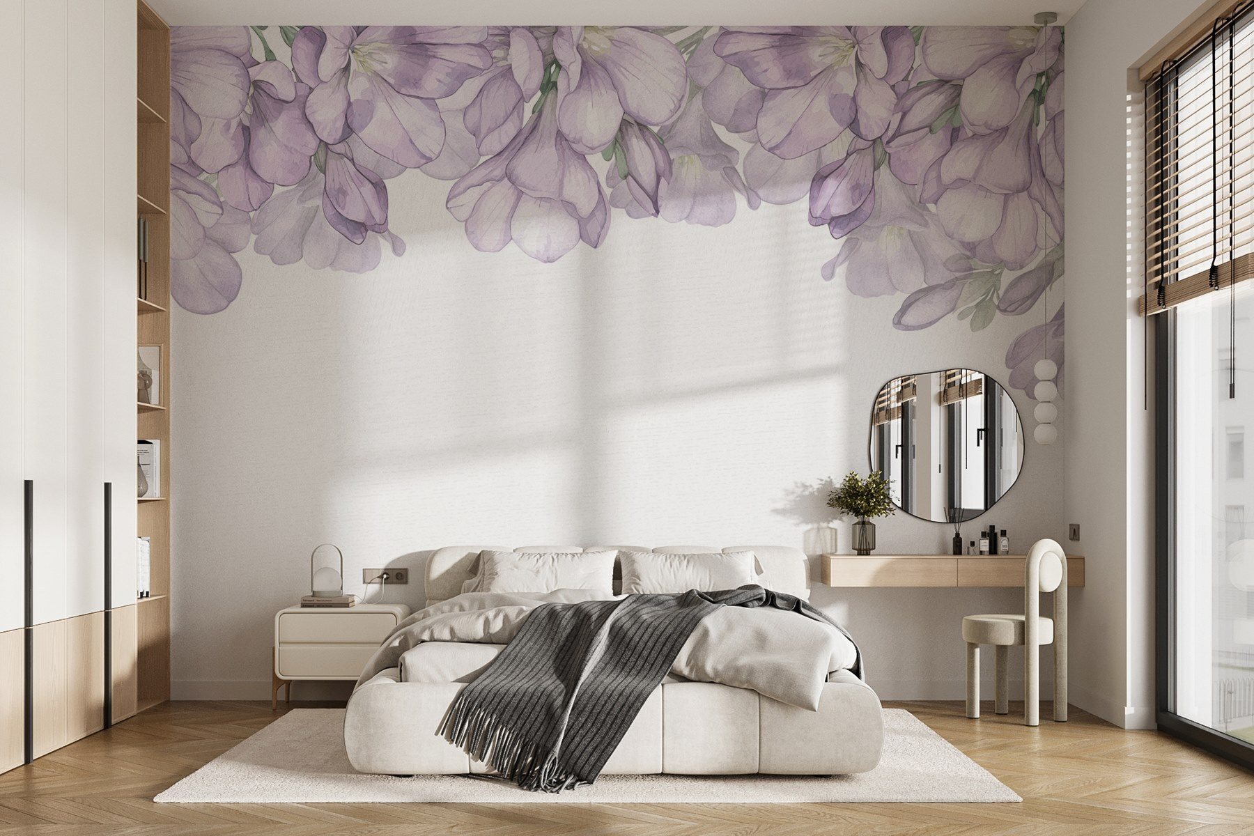 Row of purple flowers