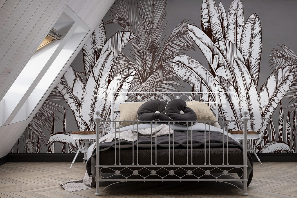 Group of plants with different leaves