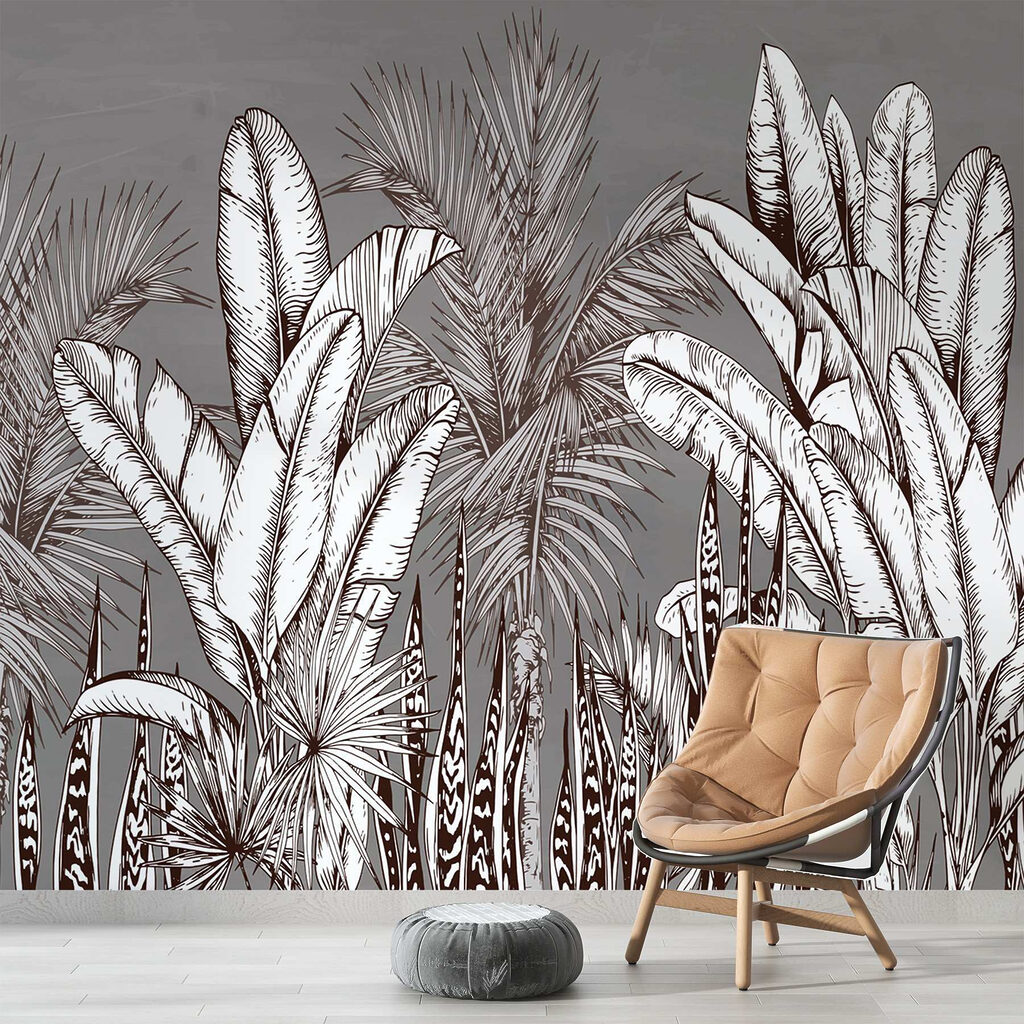 Group of plants with different leaves