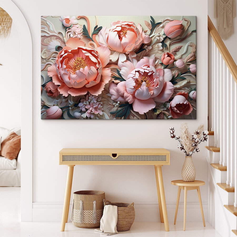 Wandbilder Florale Eleganz in sanften Farbtönen – Bild 3