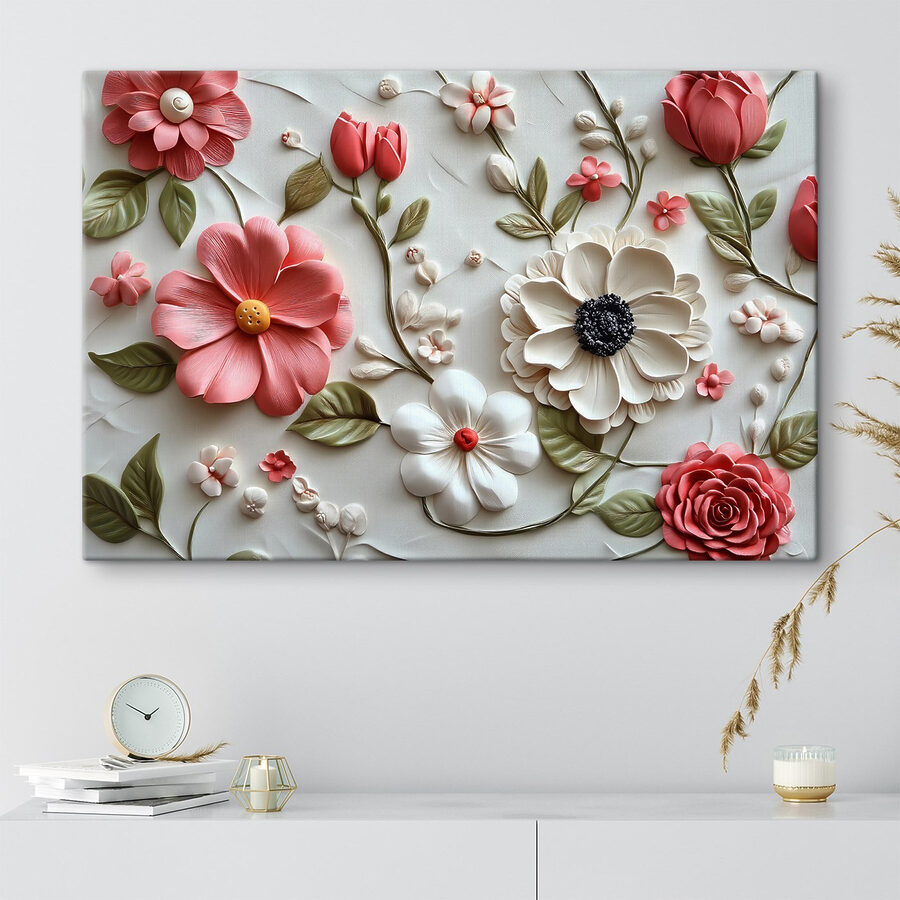 Lebendige Blumen in zartem Arrangement