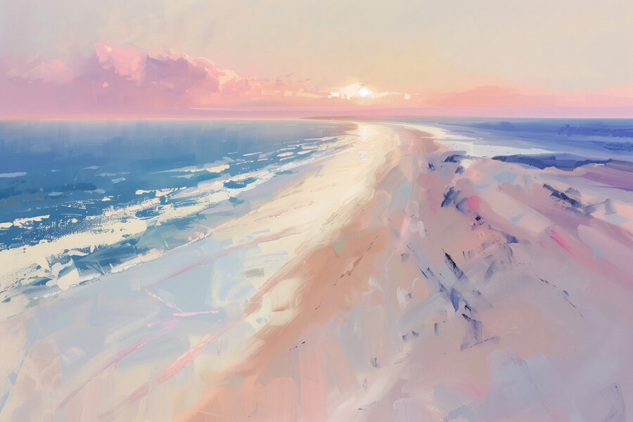 Strand mit Sonnenuntergang