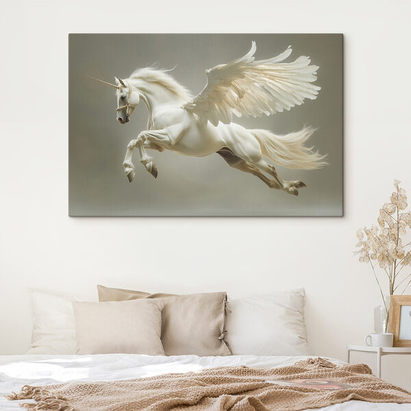 Weißes Pferd mit Flügeln Weißes Pferd mit Flügeln