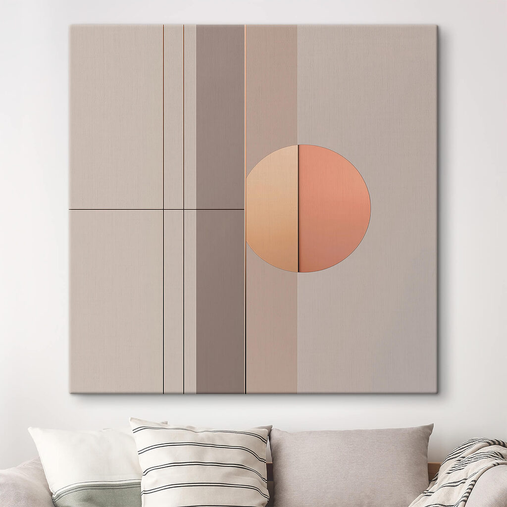 Wall with a circle and a line