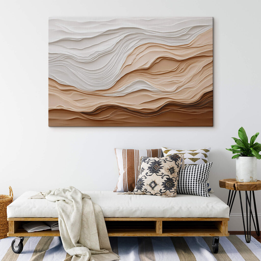 White and brown paper cut shapes