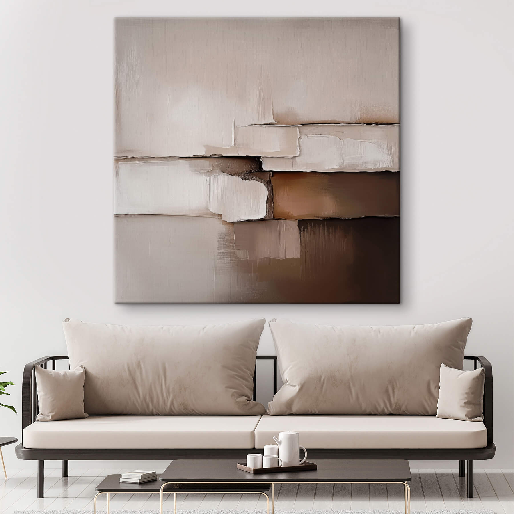 Abstract layers of neutral tones