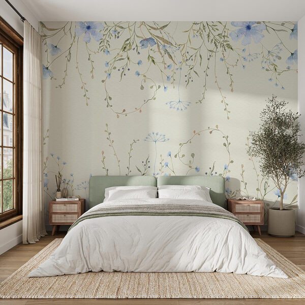 Aquarellmalerei von Blumen und Blättern Aquarellmalerei von Blumen und Blättern