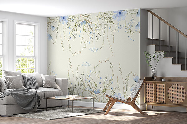 Aquarellmalerei von Blumen und Blättern Aquarellmalerei von Blumen und Blättern