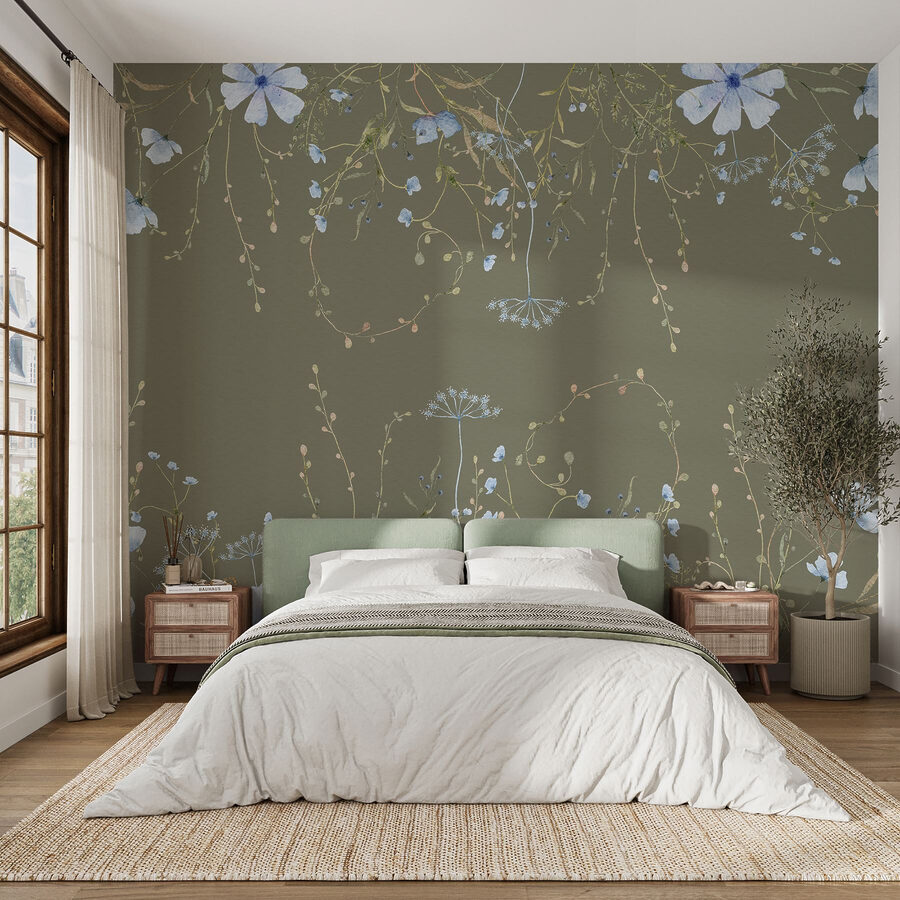 Muster von Blumen und Pflanzen