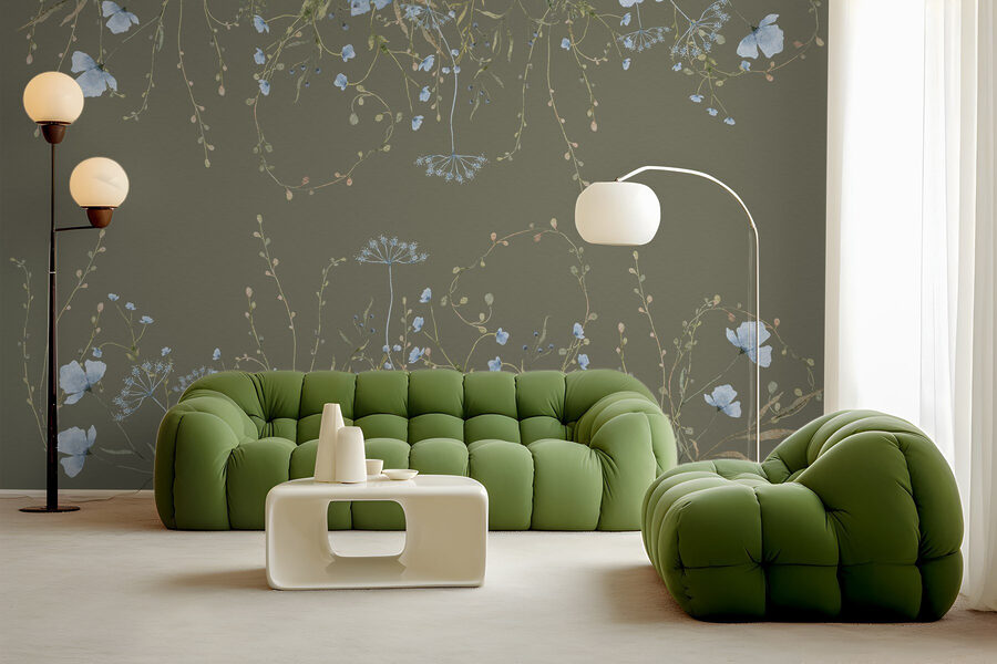Muster von Blumen und Pflanzen