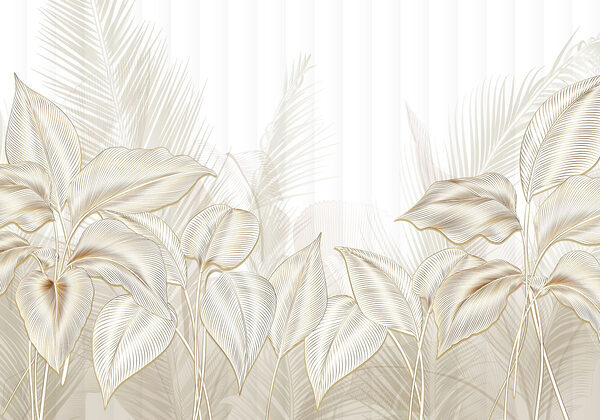 Elegantes botanisches Linienkunstdisplay Elegantes botanisches Linienkunstdisplay