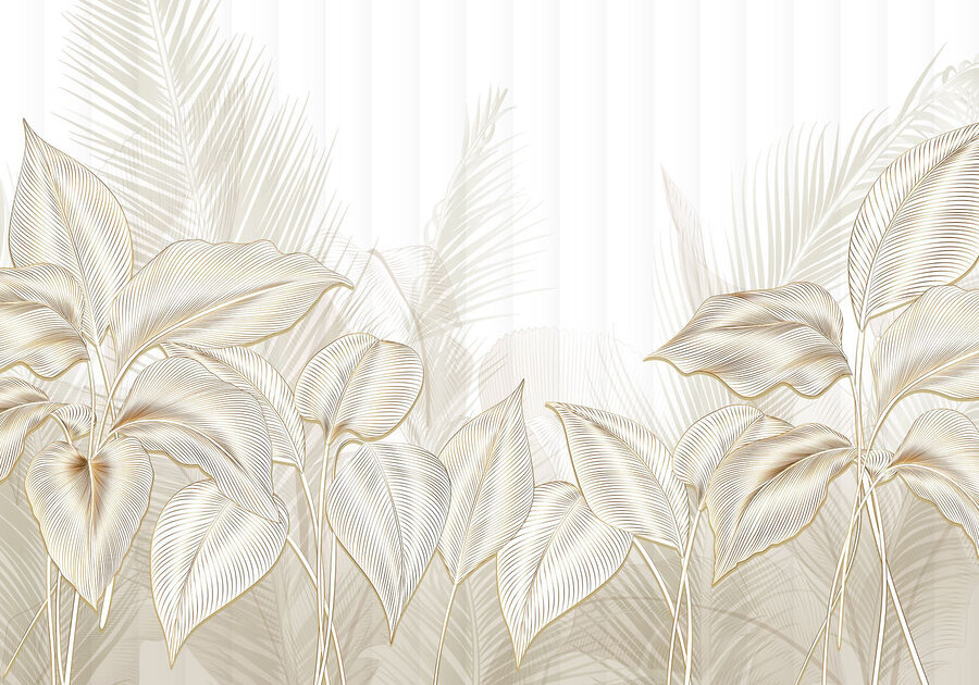 Elegantes botanisches Linienkunstdisplay