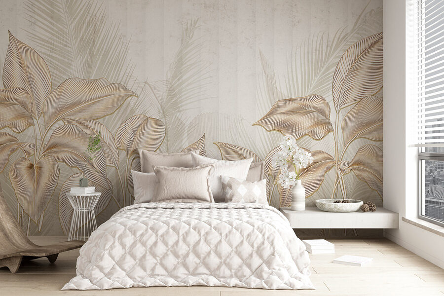 Elegantes botanisches Linienkunstdisplay
