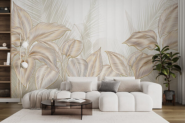 Elegantes botanisches Linienkunstdisplay Elegantes botanisches Linienkunstdisplay