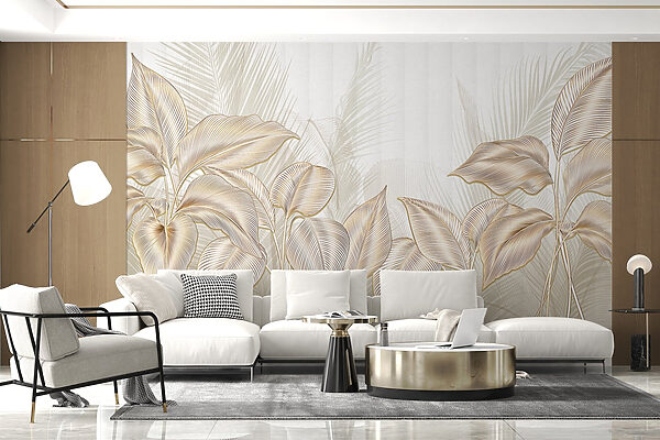 Elegantes botanisches Linienkunstdisplay Elegantes botanisches Linienkunstdisplay