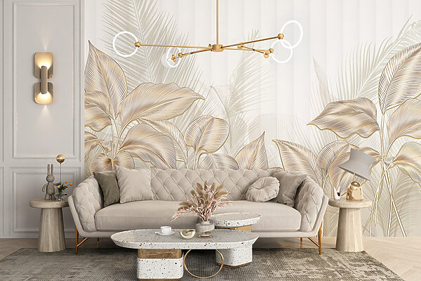 Elegantes botanisches Linienkunstdisplay Elegantes botanisches Linienkunstdisplay