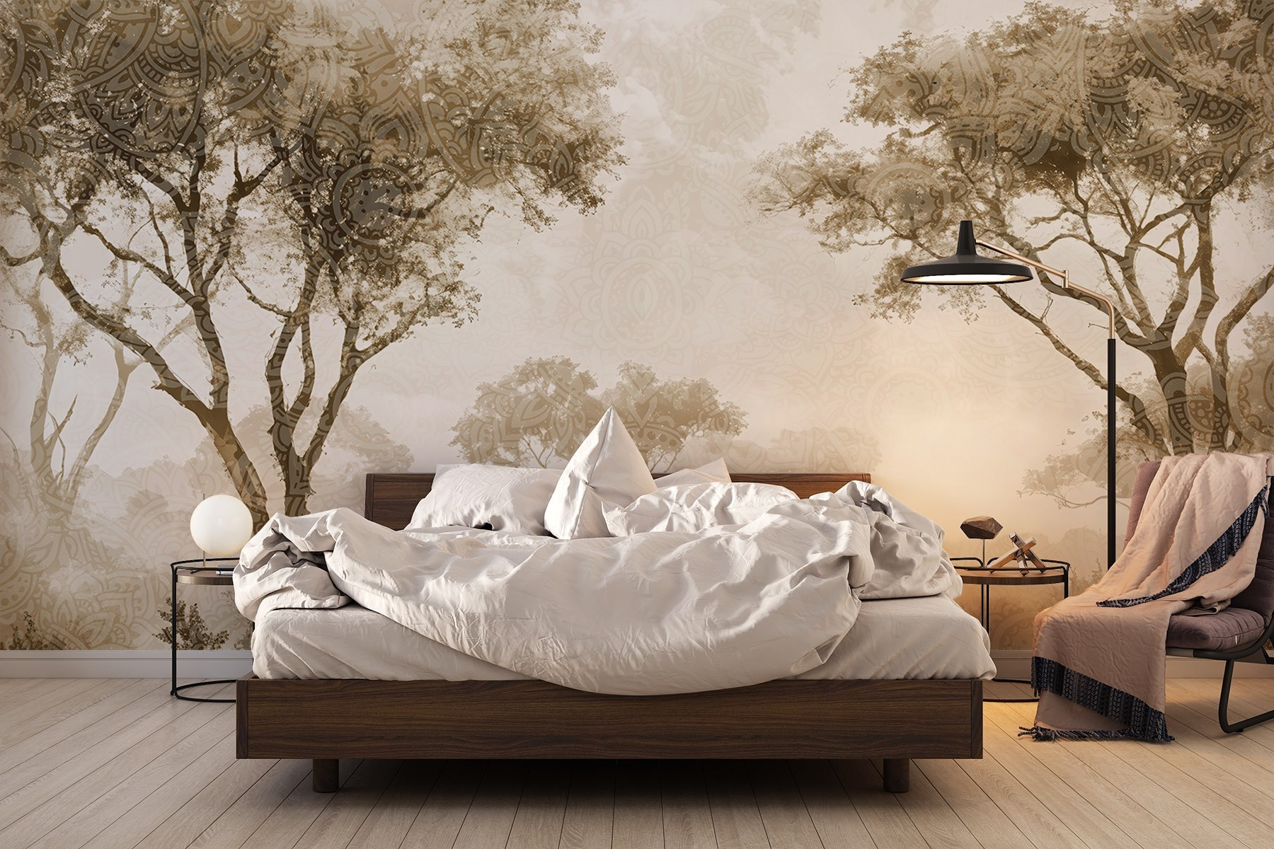 Group of trees in a field Group of trees in a field