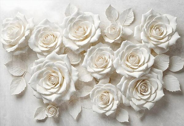 Gruppe von weißen Rosen Gruppe von weißen Rosen