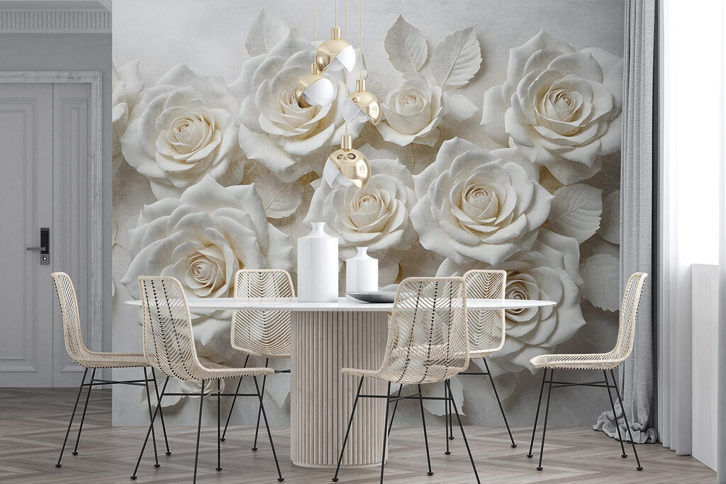 Group of white roses