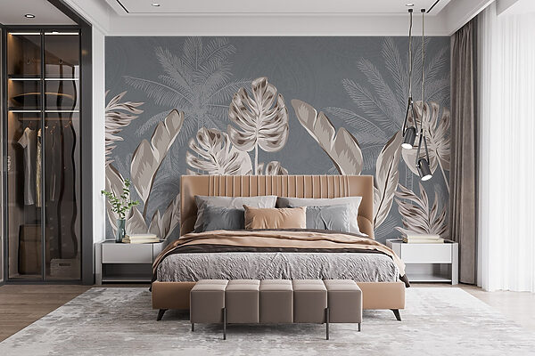 Fototapeten Fototapeten Elegantes botanisches Design mit sanften Farbtönen (Artikelnummer: w08449)