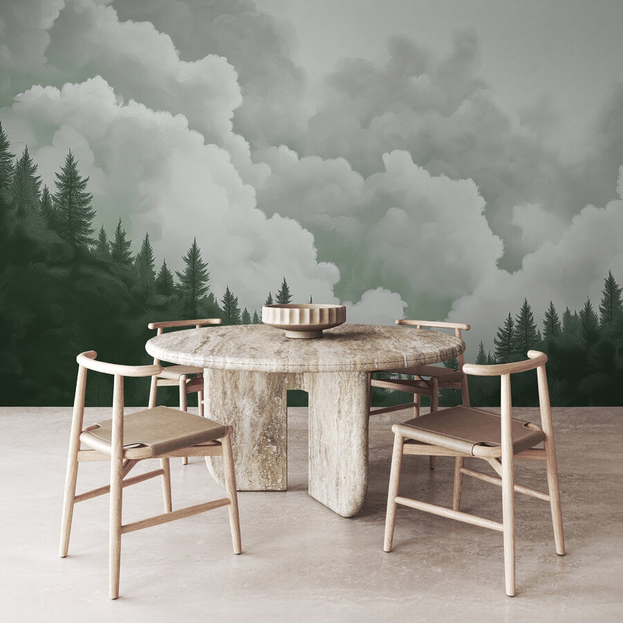 Gruppe von Bäumen und Wolken