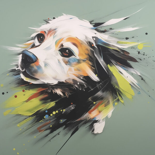 Gemälde eines Hundes Gemälde eines Hundes
