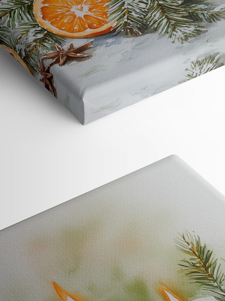 Painting of oranges and candles Painting of oranges and candles