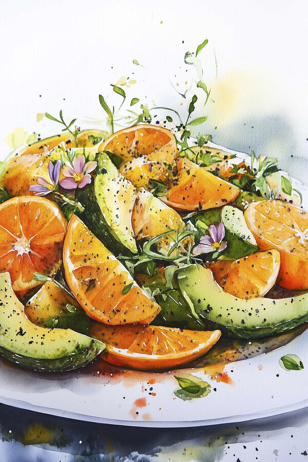 Teller mit Obst und Gemüse Teller mit Obst und Gemüse