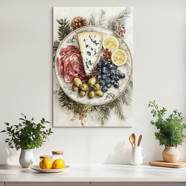 Speiseteller mit Obst und Käse Speiseteller mit Obst und Käse