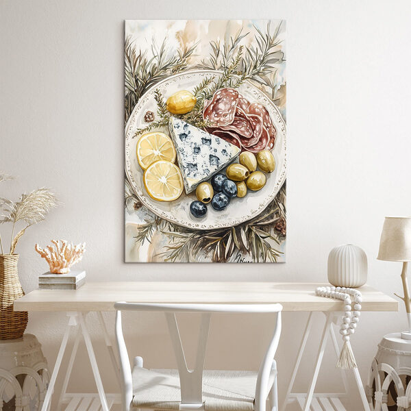 Speiseteller mit Käse und Oliven Speiseteller mit Käse und Oliven
