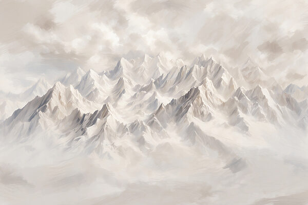 Mountain range with clouds Mountain range with clouds