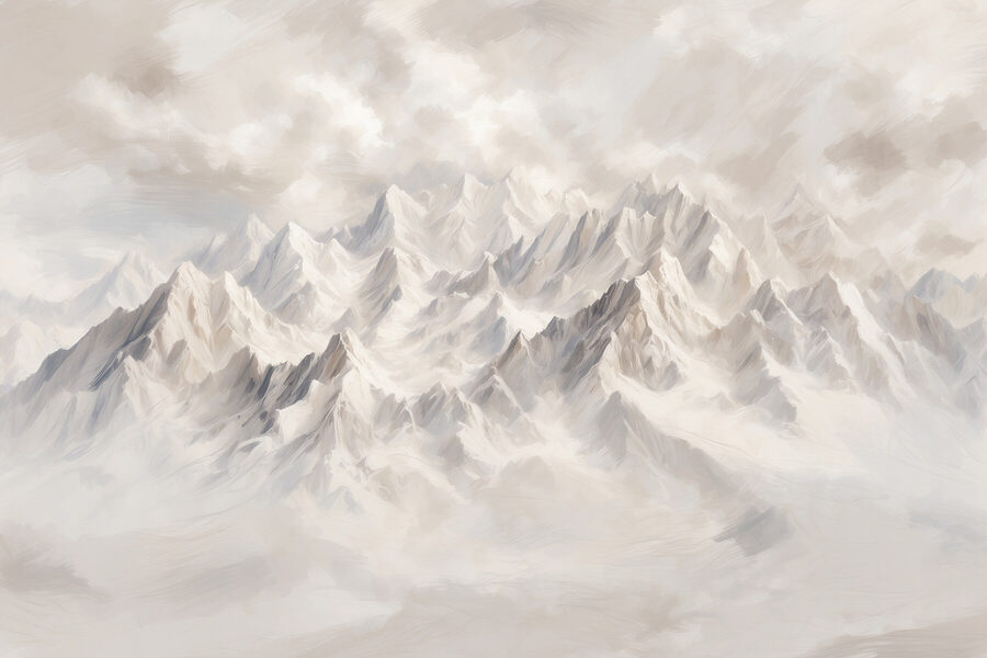 Mountain range with clouds Mountain range with clouds