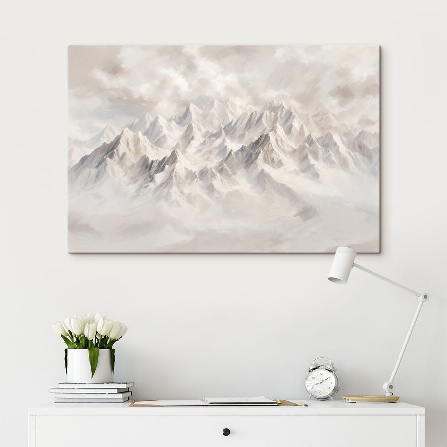 Mountain range with clouds Mountain range with clouds