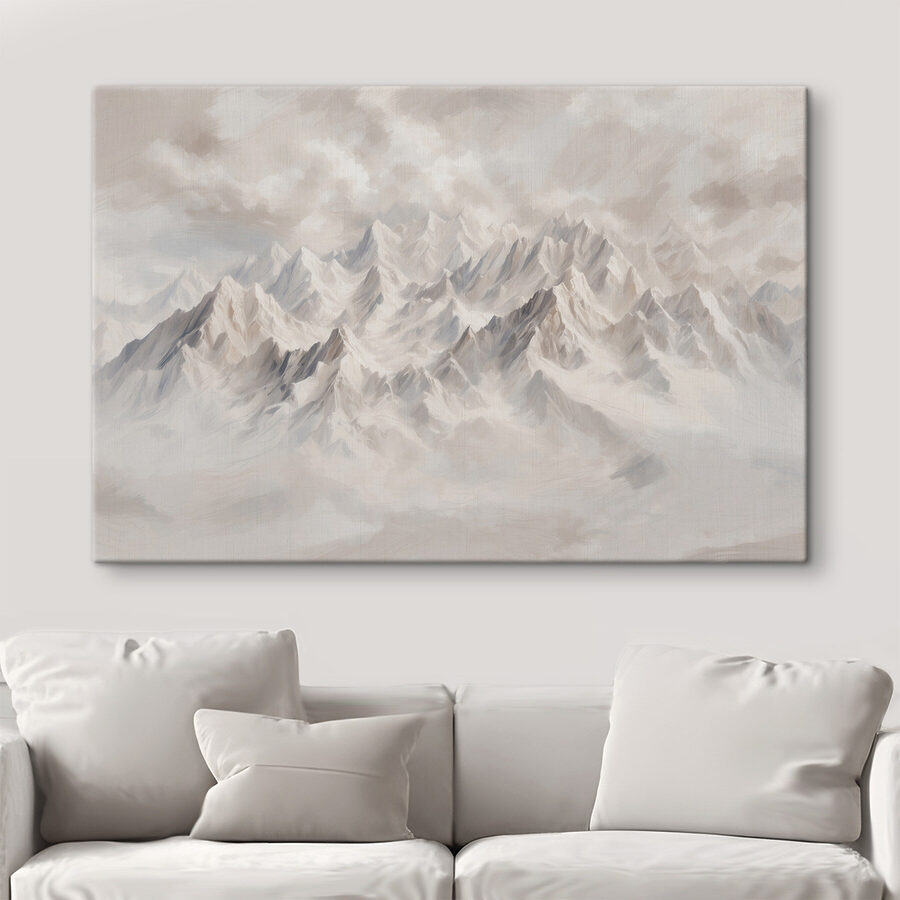 Mountain range with clouds Mountain range with clouds