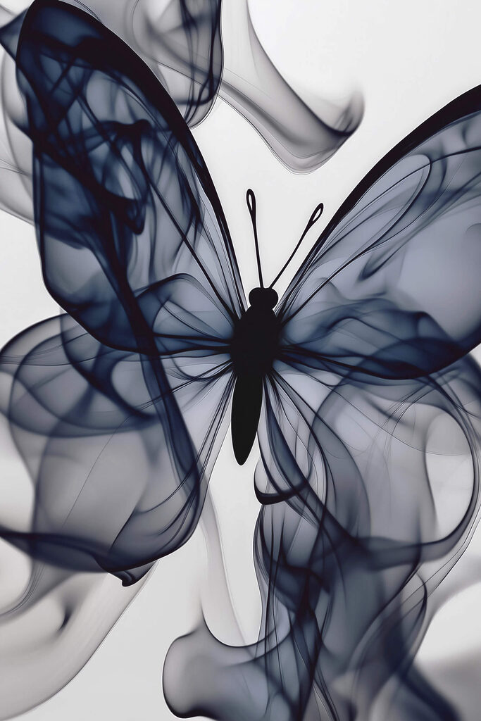 Butterfly with smoke Butterfly with smoke