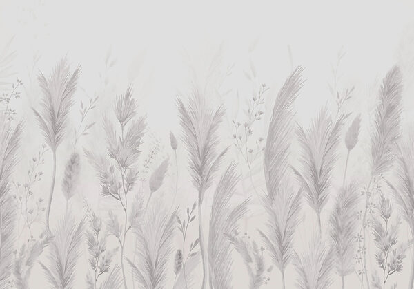 Weißer Hintergrund mit Gras und Blumen Weißer Hintergrund mit Gras und Blumen