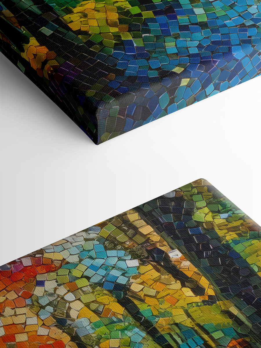 Mosaik aus Bäumen und Gras