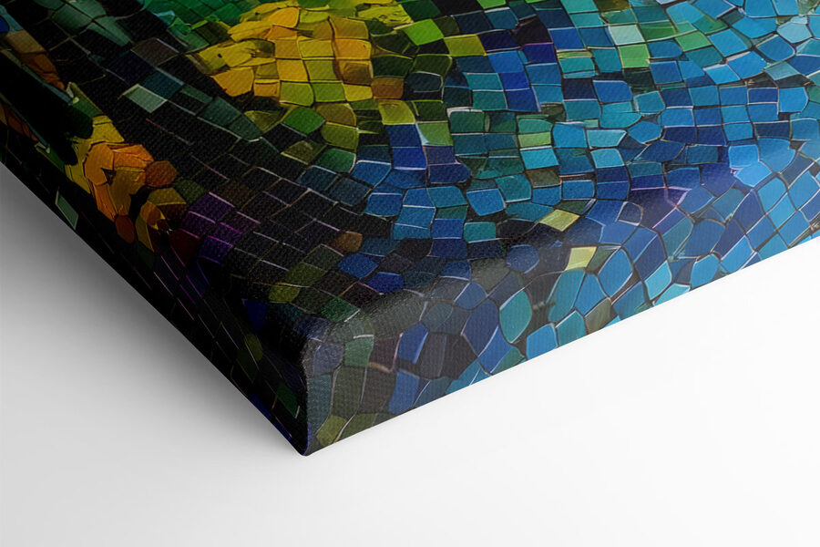 Mosaik aus Bäumen und Gras