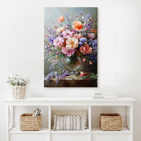 Gemälde von Blumen in einer Vase Gemälde von Blumen in einer Vase