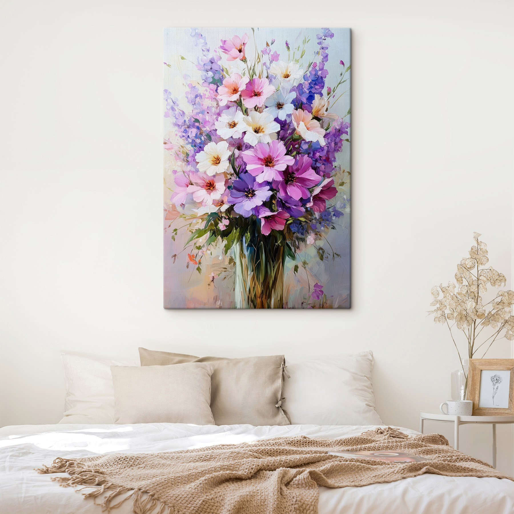 Painting of flowers in a vase
