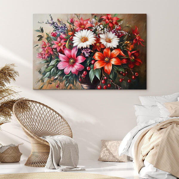 Gemälde von Blumen in einer Vase Gemälde von Blumen in einer Vase
