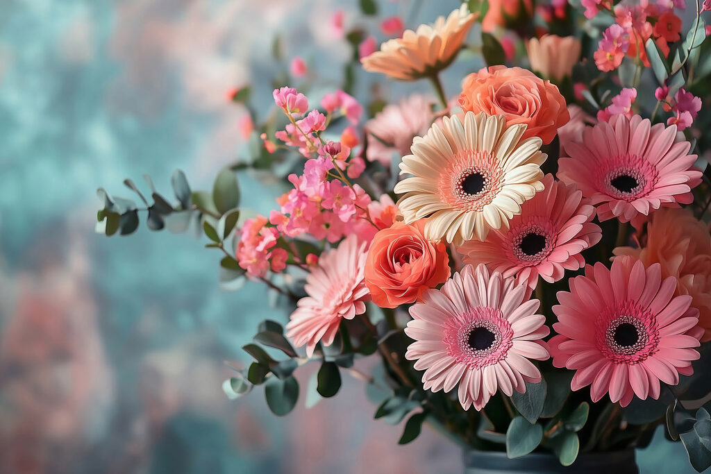 Bouquet of flowers in a vase