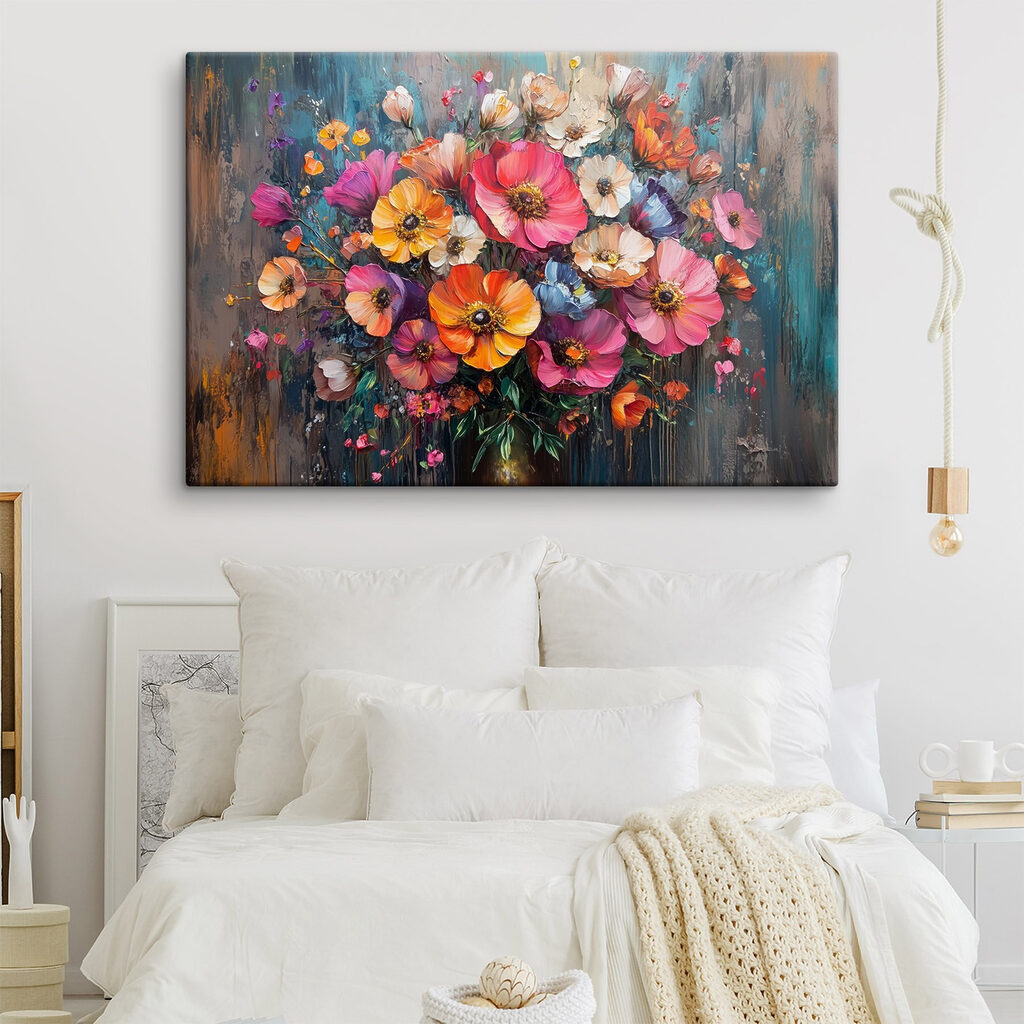 Painting of flowers in a vase